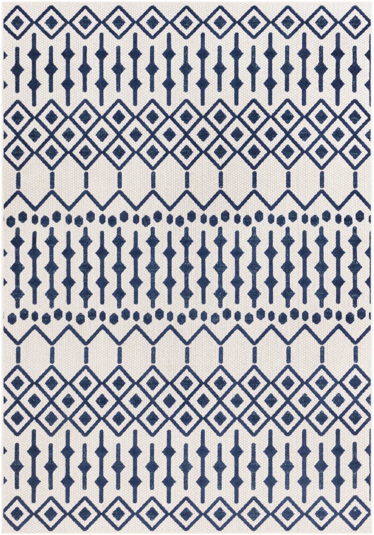 Modern BHS-0026866-P Turkish Poly Dark Blue Outdoor Diamond Area Rug UGM1_Y6RGE90