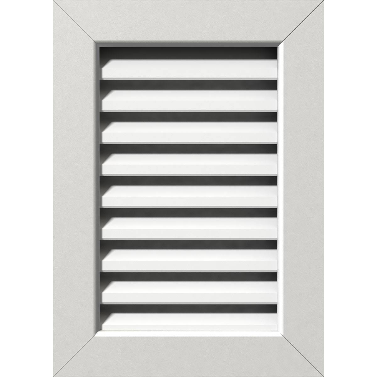 Ekena Millwork GVPVE22X2201FUN 22x22W x 22x22H Vertical Gable Vent (27x22W x 27x22H Frame Size): Functional, PVC Gable Vent w/ 1 QIO4_K0CWJ33