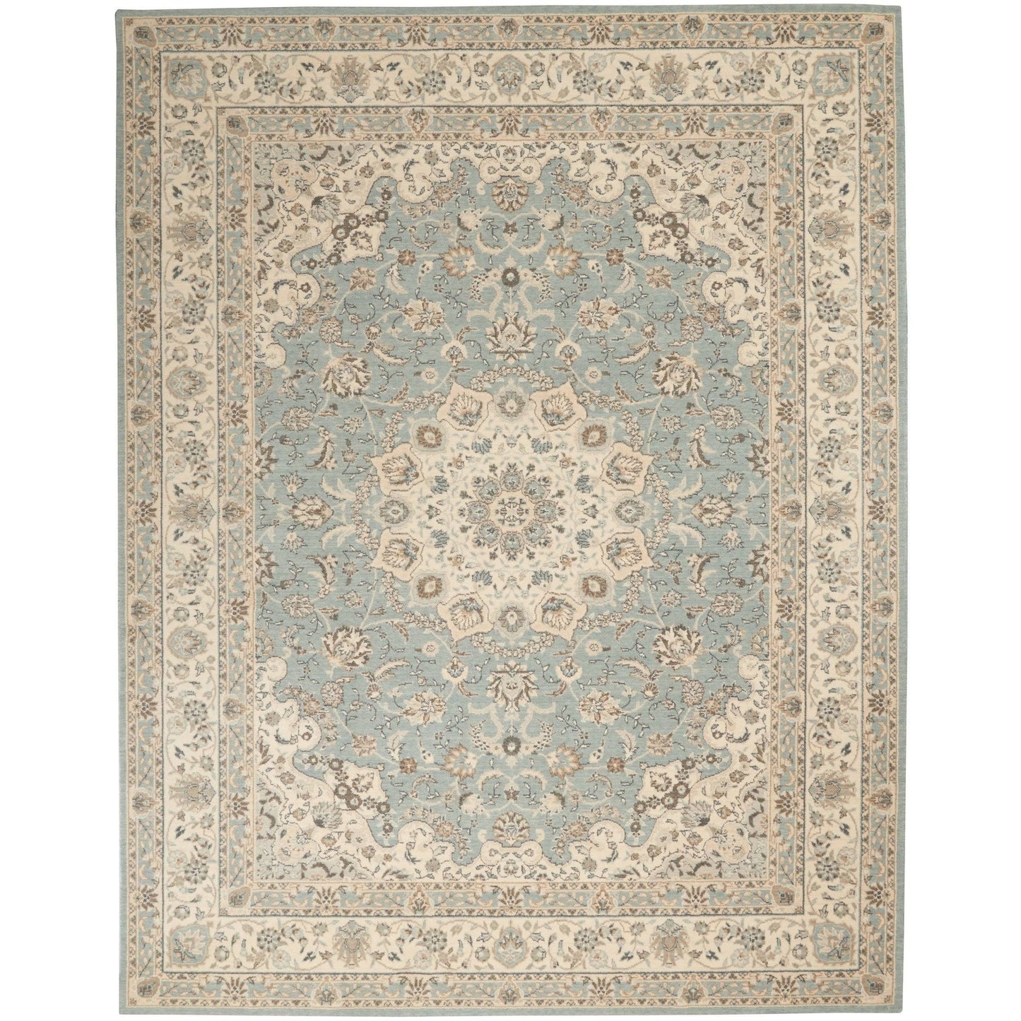 Copper Grove Natrang Floral Area Rug - Aqua/Ivory 2&6x22 x 12& Runner CWS0_S9SVW99