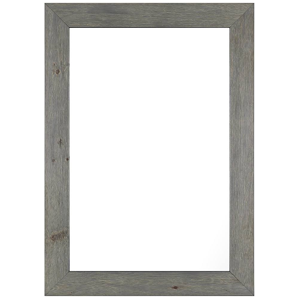 Mirrorize LOSM289CT 23 inch x 32 inch Grey Wash Real Wood Wall Mirror LVB8_L0YPF95