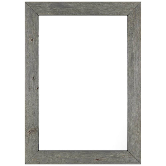 Mirrorize LOSM289CT 23 inch x 32 inch Grey Wash Real Wood Wall Mirror LVB8_L0YPF95