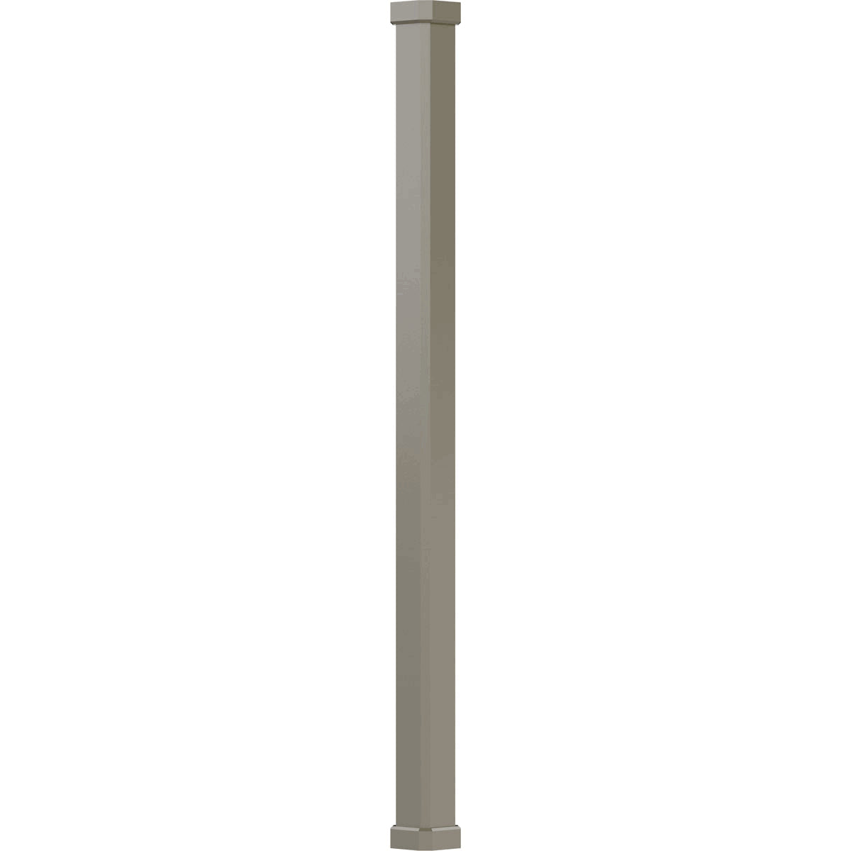 AFCO 6x22 x 8& Endura-Aluminum Craftsman Style Column, Square Shaft (FOR Post Wrap Installation), Non-Tapered, Wicker Finish w/  HZQ4_E7NTN94