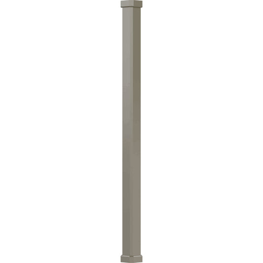 AFCO 6x22 x 8& Endura-Aluminum Craftsman Style Column, Square Shaft (FOR Post Wrap Installation), Non-Tapered, Wicker Finish w/  HZQ4_E7NTN94