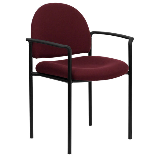 A Line Furniture Pagoda Burgundy Upholstered Stack Arm Chairs Set of 2 RHN0_D9CMM14