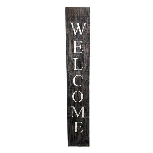 Rustic Black and White Front Porch Welcome Sign (384911) EFE7_U5SGW77