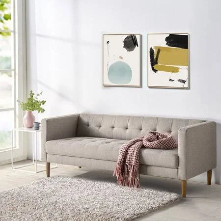 Woven Paths 73 inch Sofa, Oatmeal Grey FFX1_I7MJD03