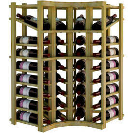 GoVets | Wine cellar Innovations Individual Bottle Wine Rack - Curved Corner w/Top Display, 3 ft High - Walnut, Pine FPM8_Y6FGL43