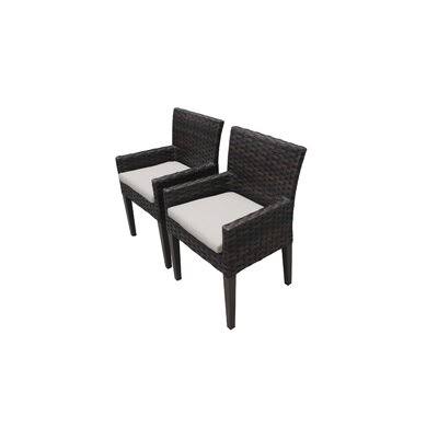 Patio Dining Armchair with Cushion Kathy Ireland Homes  Gardens by TK Classics Cushion Color: Ash IHY1_K3XRS12