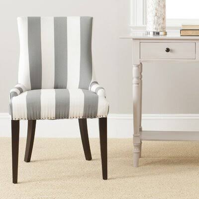 Abby Armchair Upholstery Color: Grey/White Stripe GKA1_H2FDR95