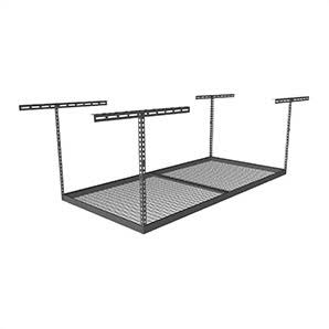 SafeRacks 4&x8& Overhead Storage Rack 24x22 to 45x22 Drop - Hammertone MQV3_Q0WBE50