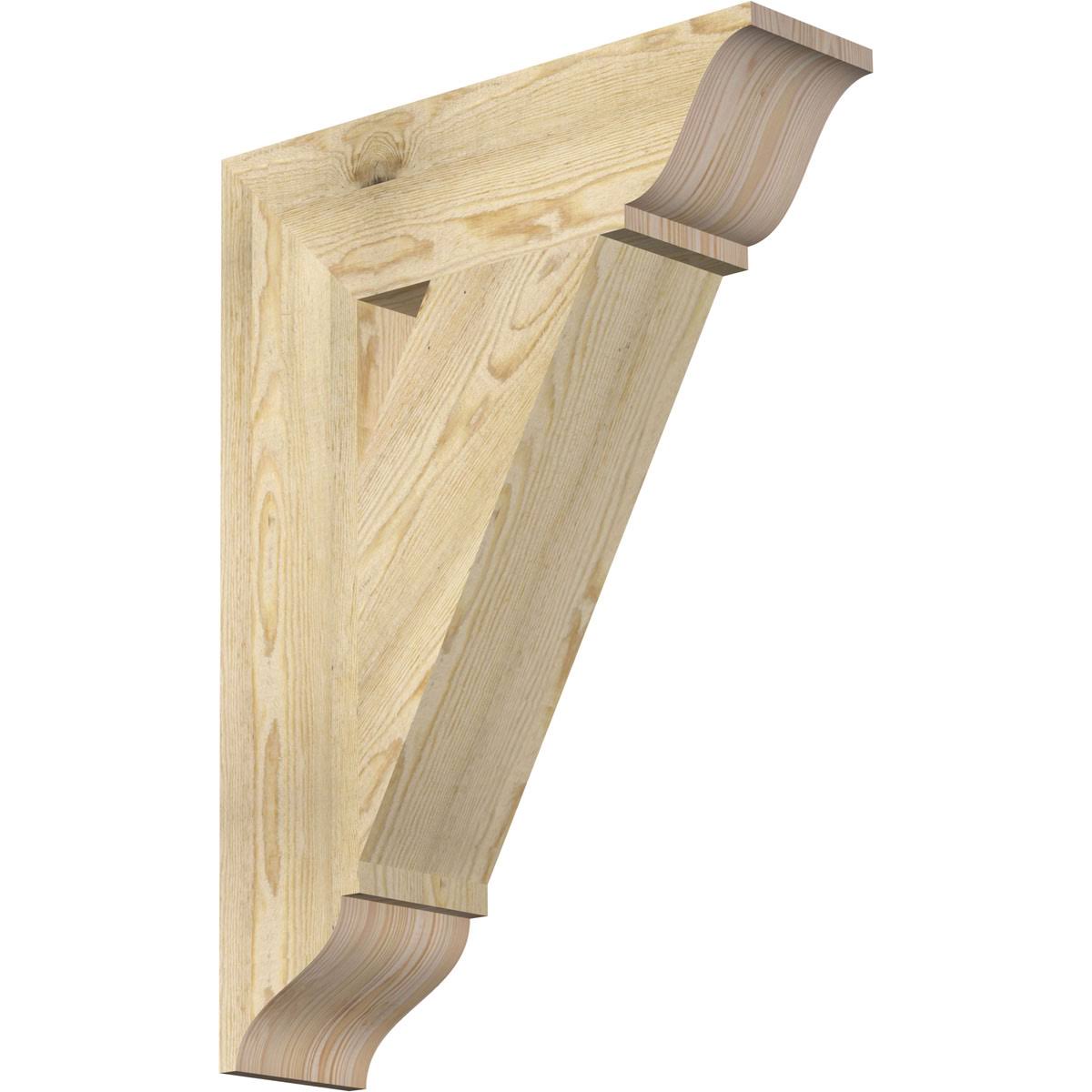 Ekena Millwork BKT06X22X30TRA01RDF Traditional Rough Sawn BRACKET, 6x22 Width x 22x22 Depth x 30x22 Height, Douglas Fir VOT2_W0YFZ65