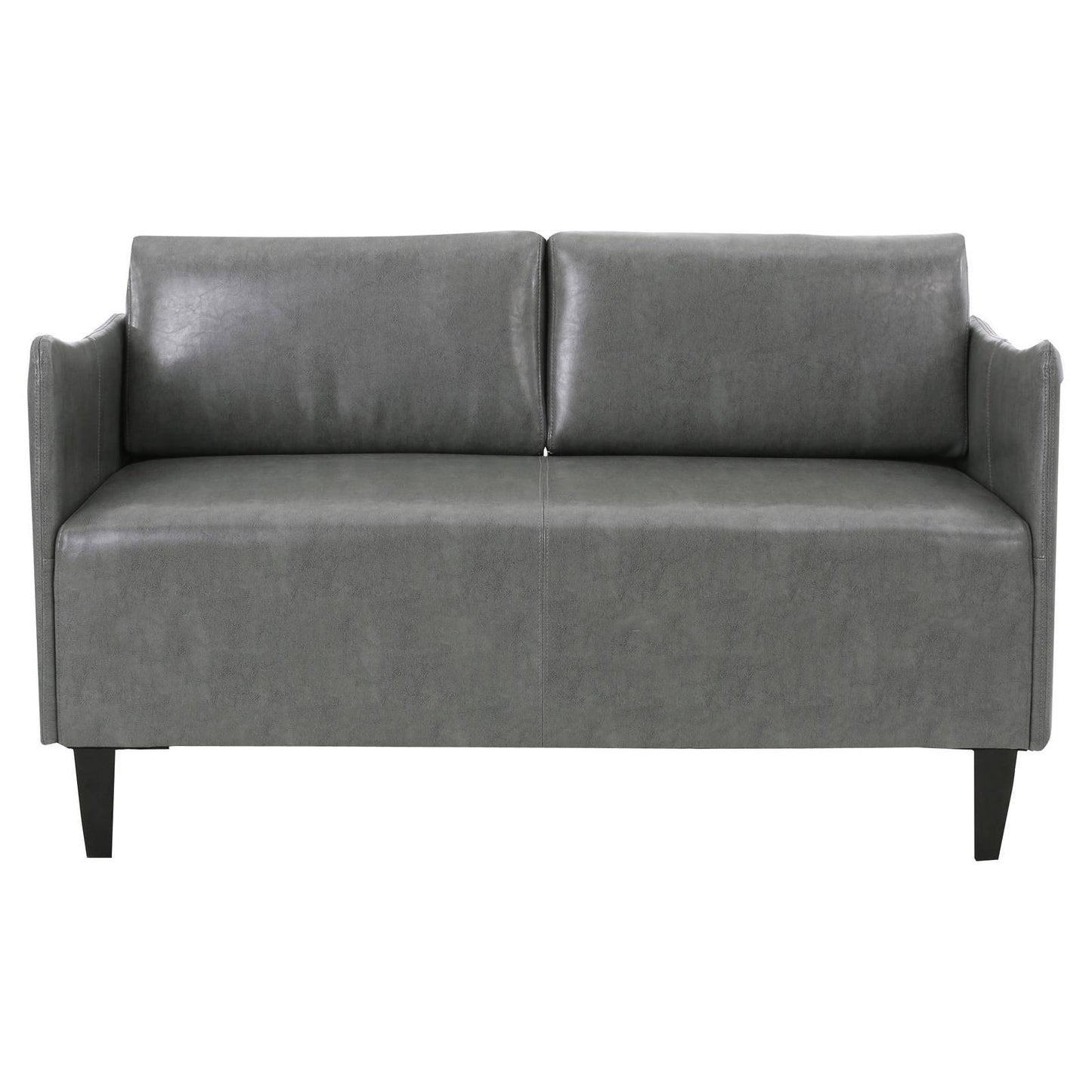 Halle Leather Loveseat Gray YBK5_O8HKJ29