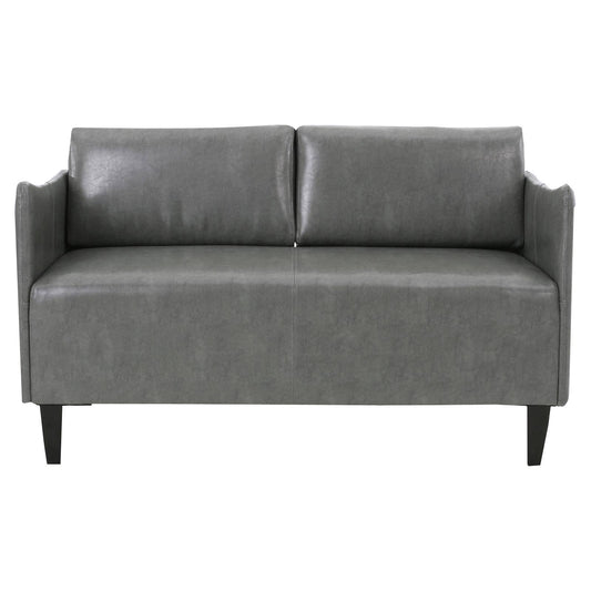 Halle Leather Loveseat Gray YBK5_O8HKJ29