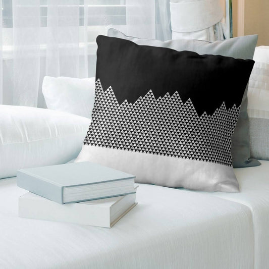 Night Mountain Pattern Throw Pillow - 18 x 18 - Black - Faux Suede UFR2_L3SGM78