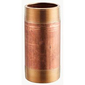 2-1/2 in. x 5 in. Lead Free Red Brass Pipe Nipple - 140 PSI - Domestic - Pkg Qty 10 2040-500 WPK0_N3IRK60