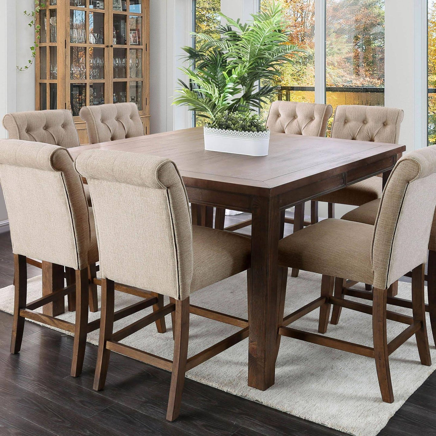 Furniture of America Bennington 54 in. Counter Height Dining Table FTX5_K5UMX81