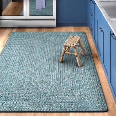 Valleria Handmade Braided Aqua Indoor / Outdoor Area Rug Sol 72 Outdoor Rug Size: Rectangle 5 x 8 PRE1_C7RQR43