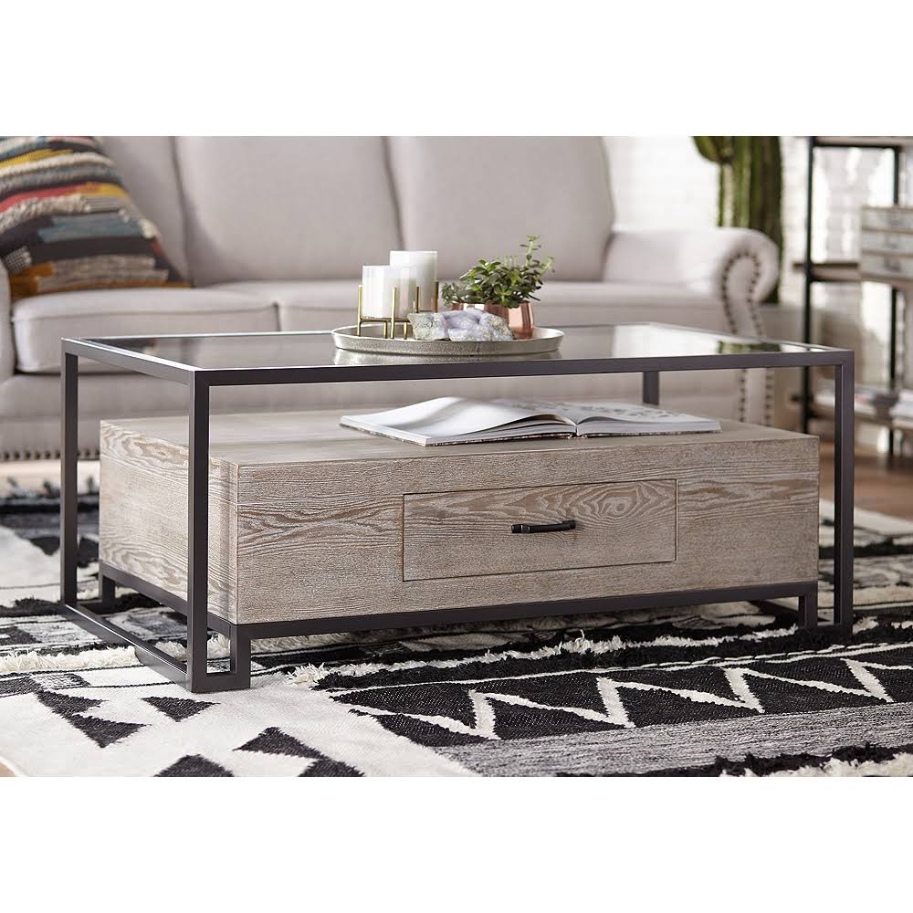 Liev 47 1/4x22 Wide Wood and Metal Modern Coffee Table - Style #32H83 RPD0_A2KDI61