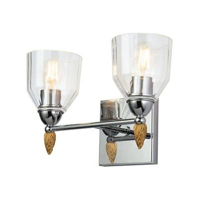 Stiefel 2-Light Dimmable Vanity Light Rosdorf Park Finish: Chrome/Gold OSG9_D6NKE92