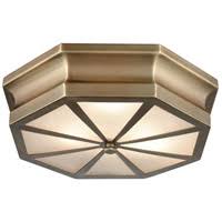 Bowery + Grove 50160-CBF Genova LN 3 Light 16 inch Classic Brass Flush Mount Ceiling Light KMC7_T9PDJ22