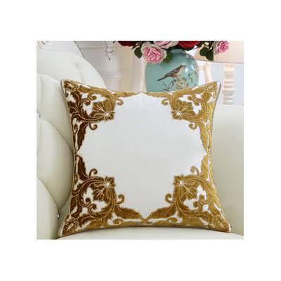 G Home Collection Luxury Detailed Floral Pillow Cover Color: Yellow ODH1_P9KVW58