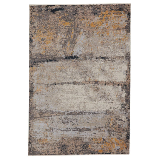 Trevena Abstract Area Rug - Gray/Gold - 7&10x22 x 10&10x22 EYM1_F1XGB80