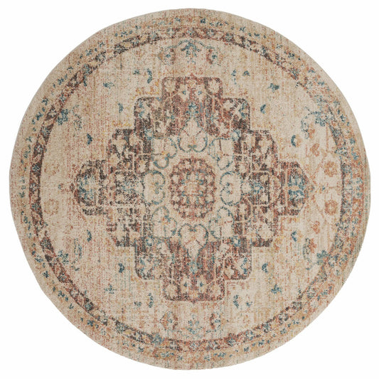 United Weavers Marrakesh Sultan Area Rug Bone, 7&10x22 Round NWF1_M6BQX12