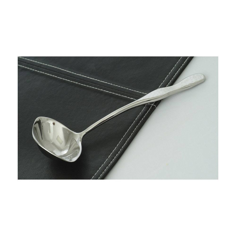 Get Enterprises Serving Utensils Stainless Steel 1 oz. 7 inch Stainless Steel Solid Sauce Ladle w/ Pounded Finish,12 Packs LTU4_L2SMQ12