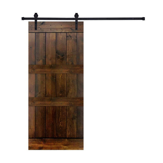 Paneled Manufactured Wood Painted Barn Door with Installation Hardware Kit Akicon Size: 28x22 x 84x22 KAI0_D3POM74