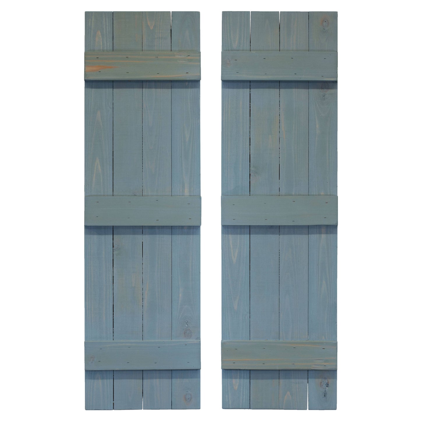 Dogberry 14-in W x 72-in H Provincial Blue Board and Batten Wood Exterior Shutters | WTRAD1472BLUEDOUB LEA7_V4TQH39