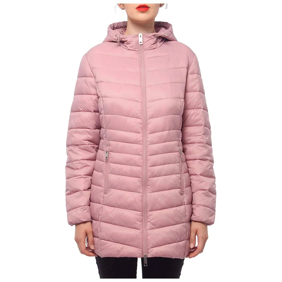 RokkaRolla Womens Lightweight Packable Water-Resistant Hooded Puffer Jacket Long Coat WUP6_I5WZO36