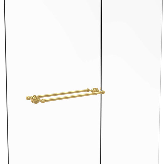 Allied Brass Waverly Place Collection 24 inch Back to Back Shower Door Towel Bar Unlacquered Brass VNL8_V0HGH94