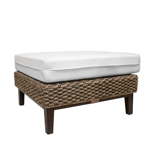 Panama Jack Sanibel Ottoman with Cushion - Sunbrella Linen Champagne SOY1_O1JWN14