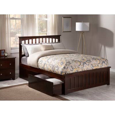 Abel Platform Bed with Drawers Andover Mills Baby  Kids Size: Queen, Bed Frame Color: Walnut GAL9_L5IBU70