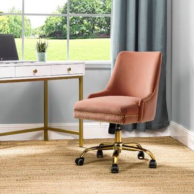 Clyde Task Chair Etta Avenue Upholstery Color: Coral ZFV4_A6NXV75