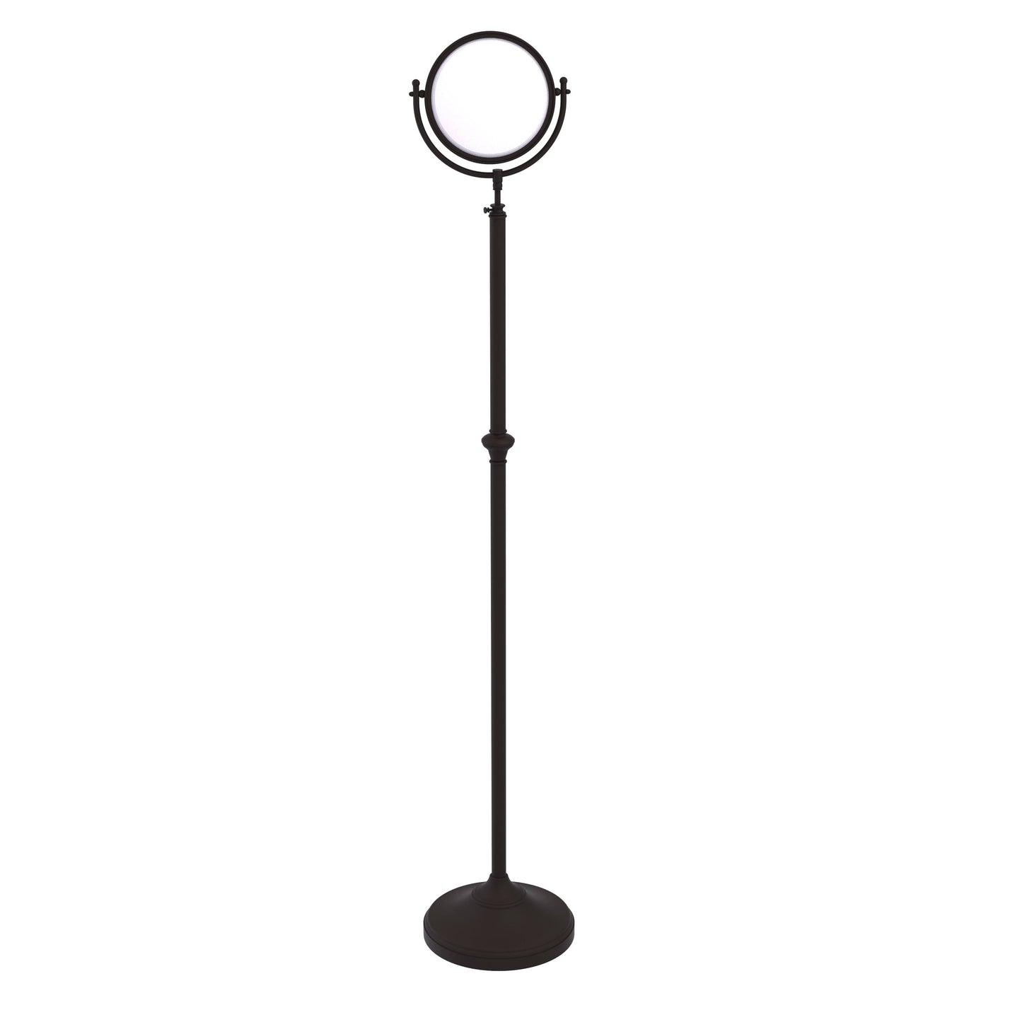 Allied Brass DMF-2/5X Adjustable Height Floor Standing 8 inch Diameter with 5X Magnification Make-Up Mirror, Oil Rubbed Bronze NMW2_Q5VQP30