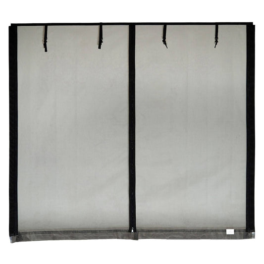 Fresh Air Screens 9 ft. x 7 ft. Roll-Up Garage Door Screen, 3 Zippers, with Mesh Rod Pocket D-97-EC OYQ2_G0CVB10