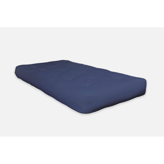 8 Navy Double Poly Single Foam Full Futon, 75 in. x 54 in. in Blue KNK2_U1DII75