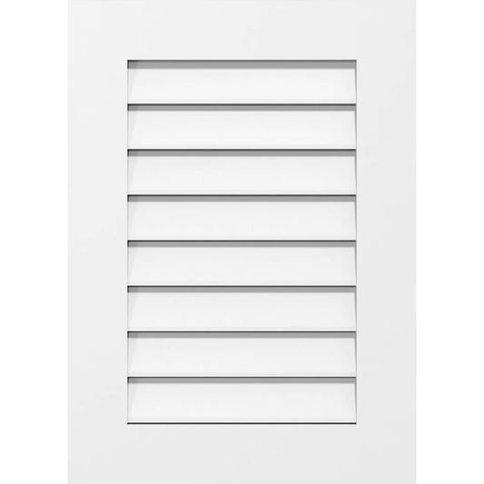 Ekena Millwork GVPVE14X2601SF 14x22W x 26x22H Vertical Surface Mount PVC Gable Vent: Functional, w/ 3-1/2x22W x 1x22P Standard F SEL4_N9IAV20