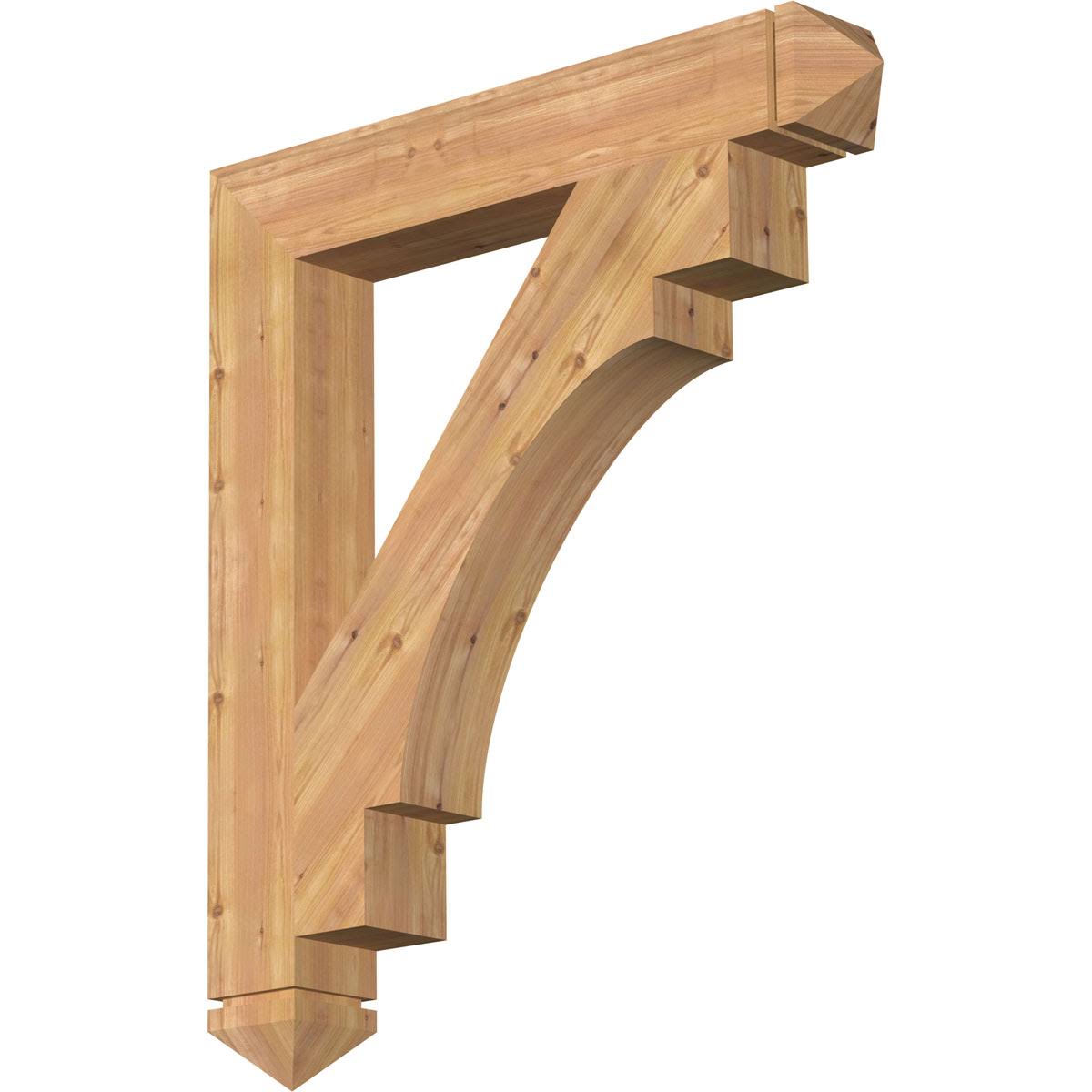 5 1/2x22W x 38x22D x 44x22H Merced Arts  Crafts Smooth BRACKET, Western Red Cedar CXU0_P7MLX28