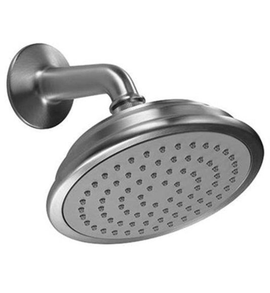 California Faucets Wall Mount 2.5 GPM Single Function Round Showerhead Kit in Antique Nickel Flat, SKU: 9120.071.25-ANF IHY2_B1XNE83