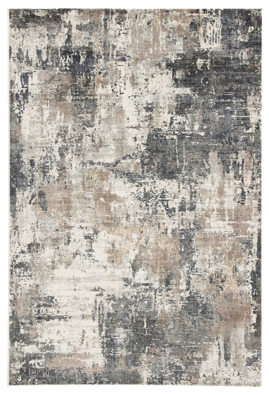 Tempesta Abstract Gray/ Gold Area Rug - 7&6x22 x 9&6x22 FRR8_B1KVR88