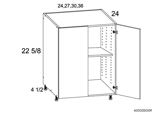 Wilora Paloma Cortina Conch Shell 30x22 x 27.13x22 x 24x22 Desk 2 Doors Base Cabinet | Engineered Wood RCS-DDO30 DTX5_O5JCF35