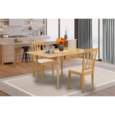 Berkley Drop Leaf Solid Wood Dining Set Ophelia  Co. Chair Color: Light Gray, Pieces Included: 3 Pieces: 1 Table, 2 Chairs YLJ5_X9FFS20