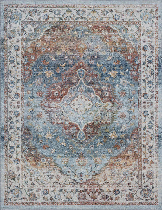 Tayse Rugs Reina Norah Traditional 9& x 12& Area Rug Cream VAE6_B8ULC60