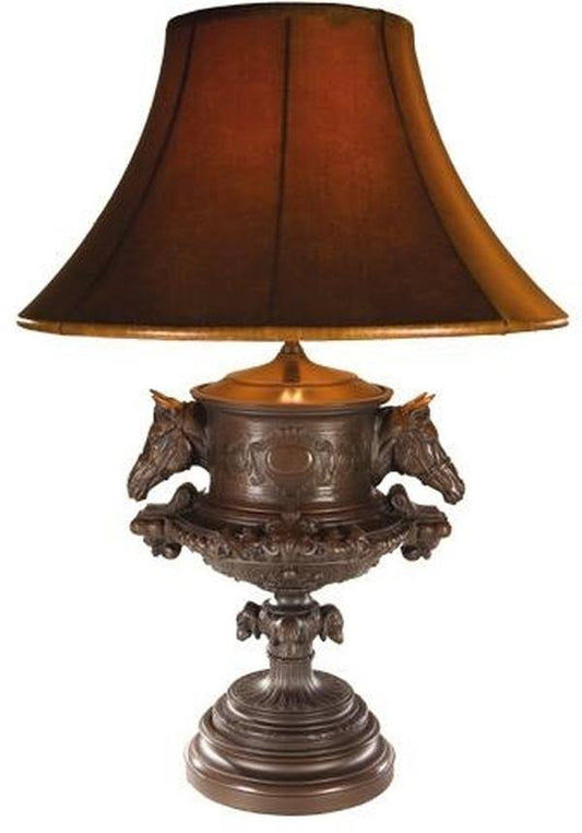 Equestrian Sculpture Table Lamp Traditional Antique Horse Head Urn 1-Light USM6_K8RFR05