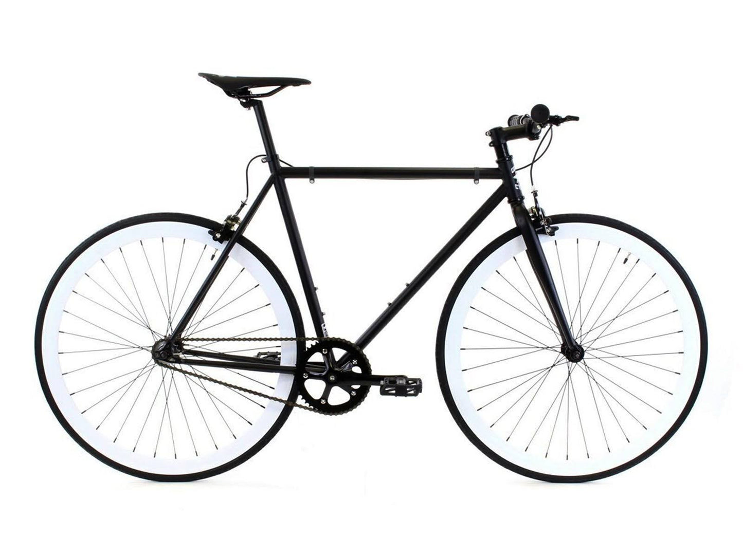 Golden Cycles Domino Fixie Single Speed City Bike Bicycle, GC-DMN 45 cm / Matte Black/White WUR0_P8RMG06