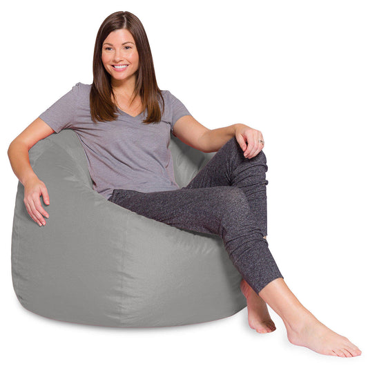 Posh Creations X-Large Bean Bag Chair,Gray KUD9_F8CQZ39