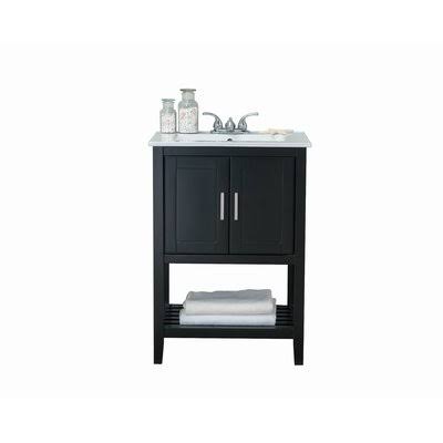 Andover Mills Reynal 24x22 Single Bathroom Vanity Set Base Finish: Dark Espresso MLK5_O3NRT28