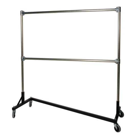 Heavy Duty Z-Rack 5 ft. Double Rail Garment Rack Red HIZ1_F4MOU18